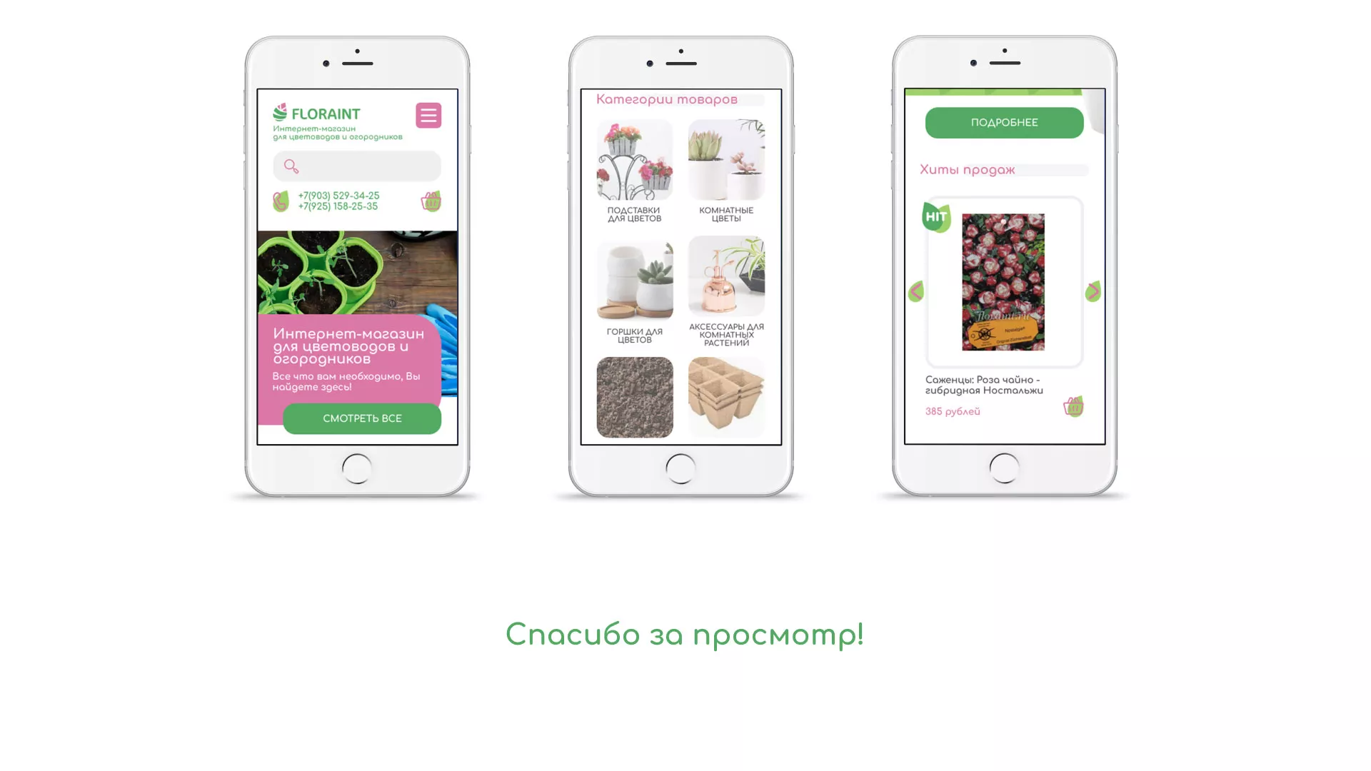 Создание логотипа и интернет-магазина «FLORAINT» в Фатеже