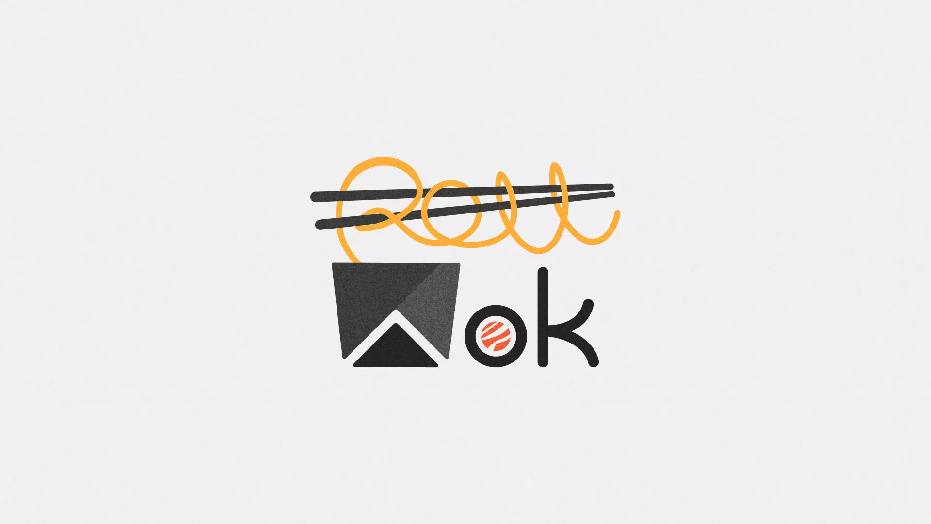 Разработка логотипа суши-бара «Roll Wok Club» в Фатеже